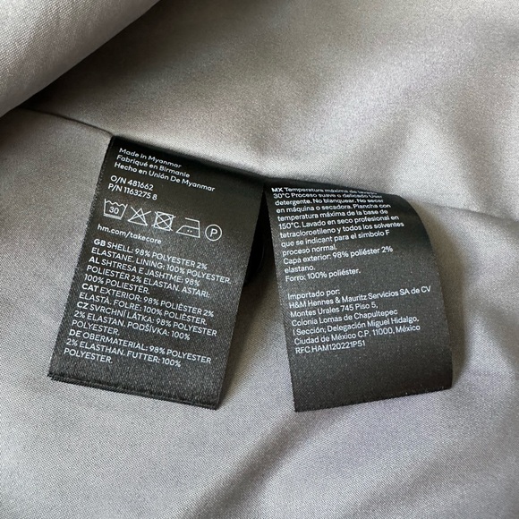 H&M Oversized Gray Single-Breasted Blazer -S(M) - Picture 8 of 12